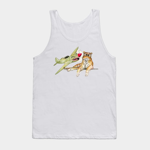 P40 Flying Tiger Tank Top by AaronShirleyArtist